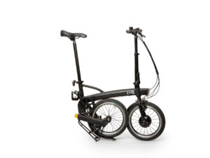 emq light 16 inklapbare fiets in het diepzwart zijaanzicht ebike gelderland