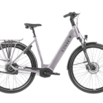 levit beleco 3 lowstep in de kleur champagne zijaanzicht van de fiets ebike gelderland