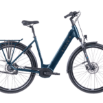 levit beleco 5 lowstep in de kleur indigo zijaanzicht van de fiets ebike gelderland
