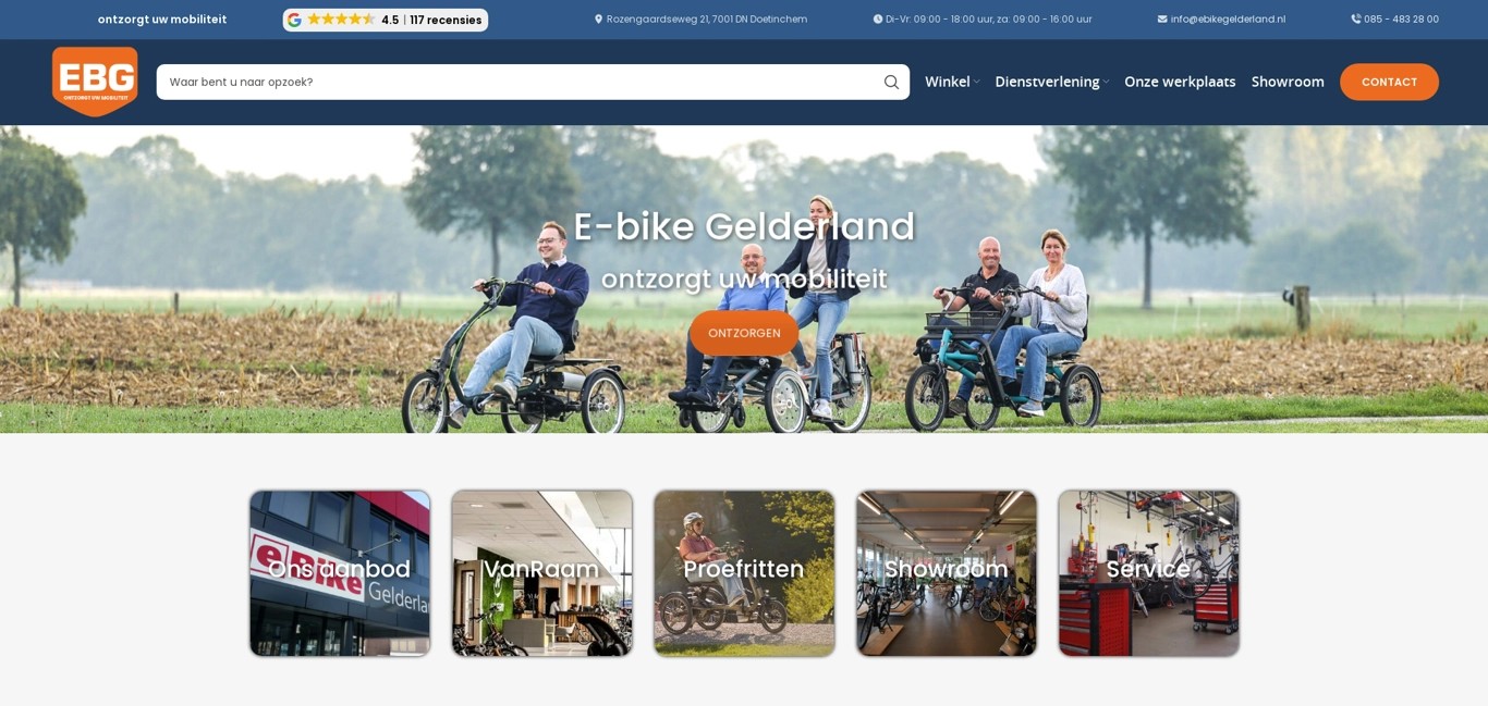 screenshot van de lancering van onze nieuwe website ebike gelderland