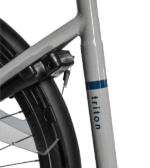van dijck triton kreutzer core 700 in de kleur grijs close up van het frame ebike gelderland