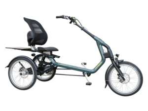 van raam easy rider driewielfiets in de kleur blauw zijaanzicht van de fiets ebike gelderland