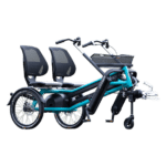 van raam funtrain duofiets aanhanger in de kleur licht blauw zijaanzicht van de duo fiets aanhanger ebike gelderland