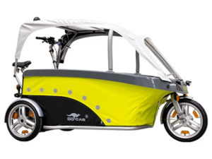 van raam gocab in de kleur geel zijaanzicht van de fiets ebike gelderland