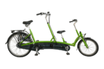 van raam kivo plus tandem in de kleur lichtgroen zijaanzicht van de fiets ebike gelderland