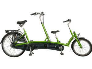 van raam kivo plus tandem in de kleur lichtgroen zijaanzicht van de fiets ebike gelderland