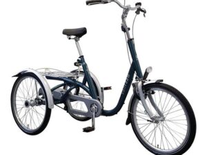 van raam maxi driewielfiets in de kleur donkerblauw zijaanzicht van de fiets ebike gelderland