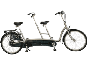 van raam twinny tandem in de kleur zwart zijaanzicht van de fiets ebike gelderland