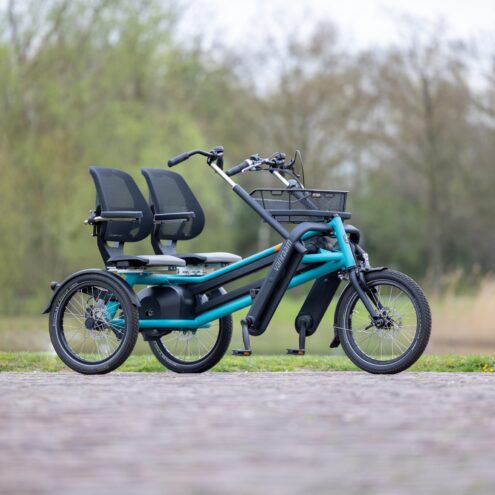 duo fiets vanraam fun2go in de natuur ebike gelderland zijaanzicht