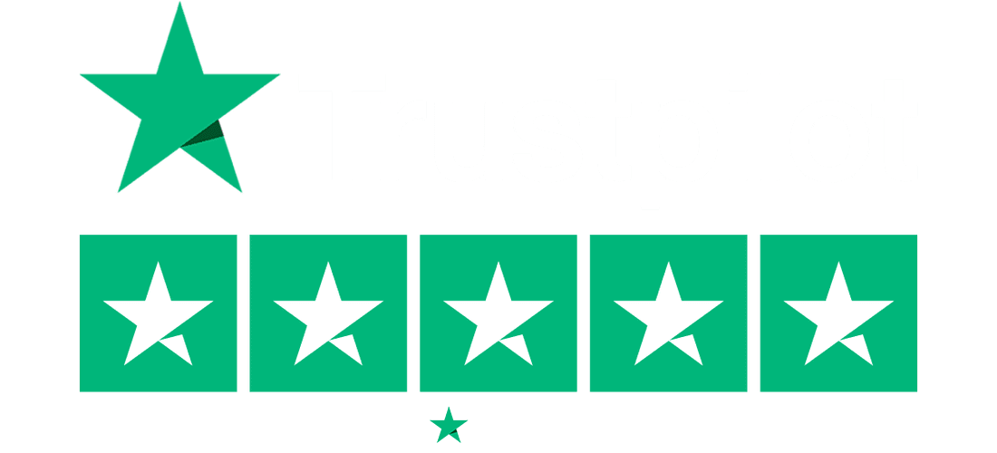 Het logo van trust pilot gepersonaliseerd in een witte variant beoordeel en schrijf een review voor ebike gelderland