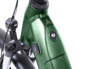 Emerald frame van de LEVIT BELECO 7 Lowstep 2025 met geïntegreerde accu en laadpoort