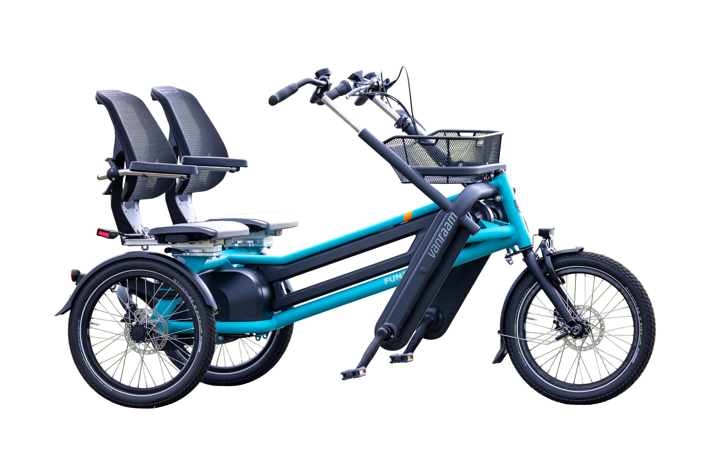 vanraam-fun2go-turkooisblauw vanRaam Fun2Go duofiets - Afbeelding 1
