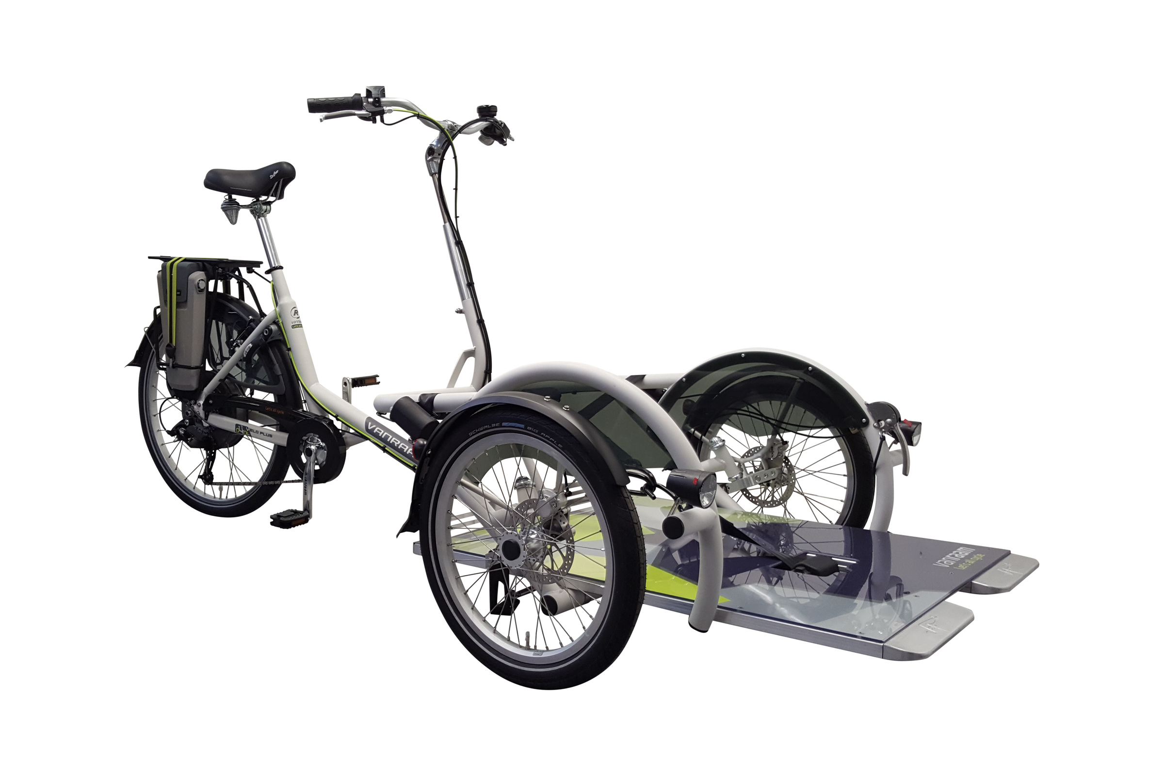 vanraam-veloplus-zilvergrijs vanRaam VeloPlus rolstoelftransportiets - Afbeelding 1