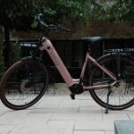 Roze Levit BELECO Sports lowstep Woodrose met lage instap, voordrager en bruine banden.