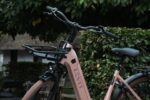Levit BELECO Sports lowstep Woodrose schuin van voren, met voordrager en verende voorvork.