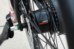 Shimano Nexus-versnellingsnaaf in het achterwiel van de Levit BELECO Sports lowstep Woodrose.